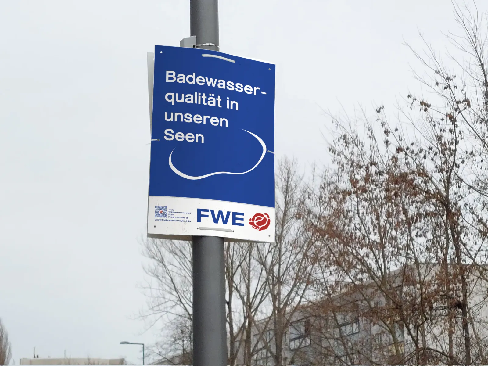 Wahlplakat: Badewasserqualität in unseren Seen