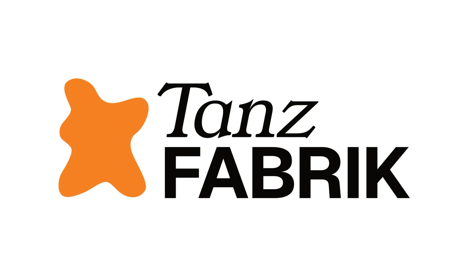 Logo der Tanzfabrik auf hellem Grund