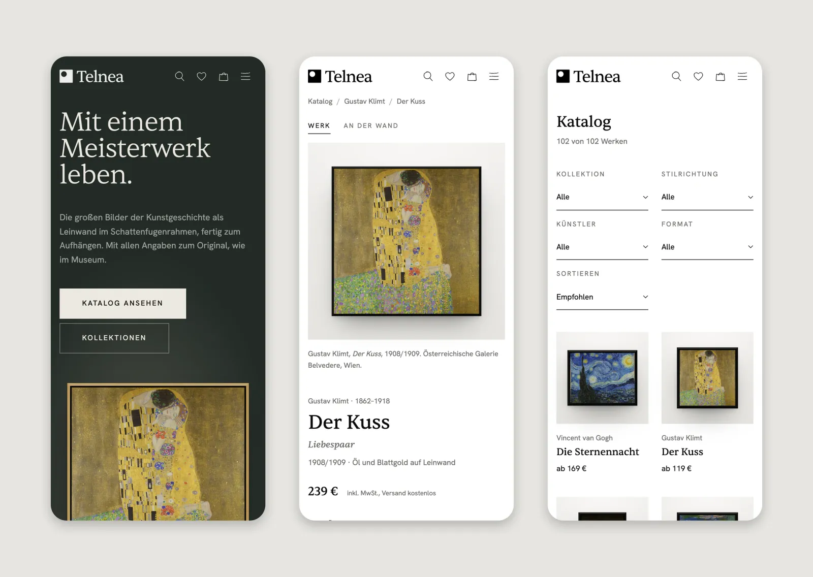 Shop auf dem Smartphone